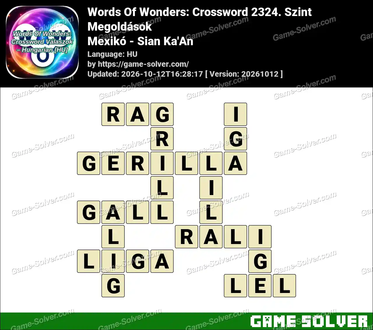 Words Of Wonders: Crossword 2324. Szint Megoldások – Mexikó – Sian Ka’An